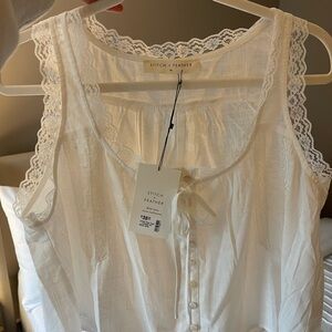 White Lace Tank Top